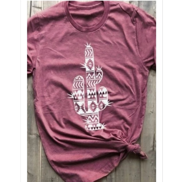 Cactus Graphic t-shirt Tee western boho Tops - Cactus Graphic t-shirt Tee